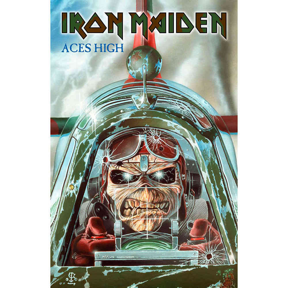 Iron Maiden - Aces High Textiel Poster - Multicolours